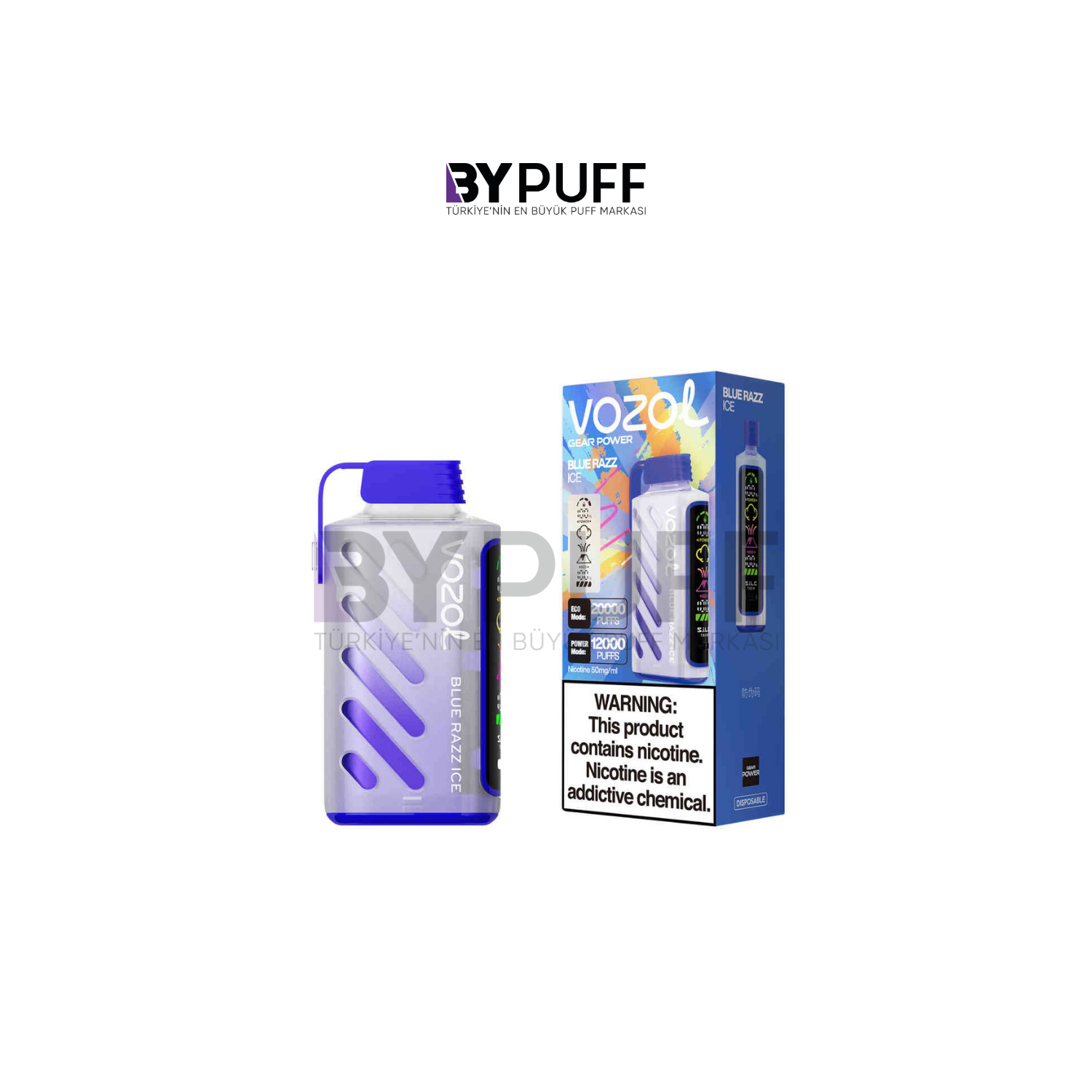 Vozol Gear Power 20000 Blue Razz Ice