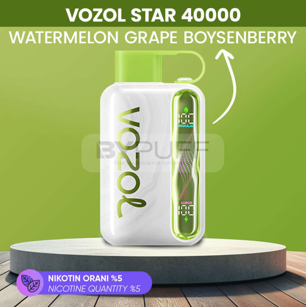 Vozol Star 40000 Watermelon Grape Boysenberry